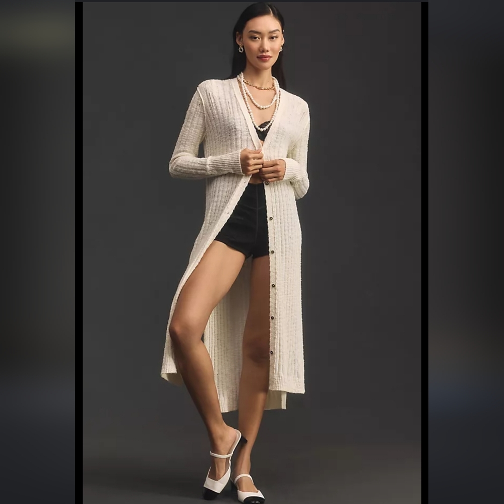 Anthropologie Pilcro Gauzy Duster Cardigan Sweater